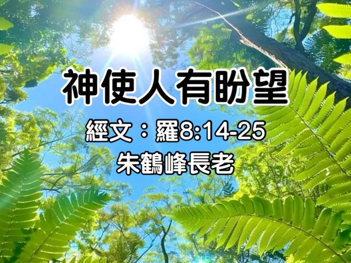 神使人有盼望