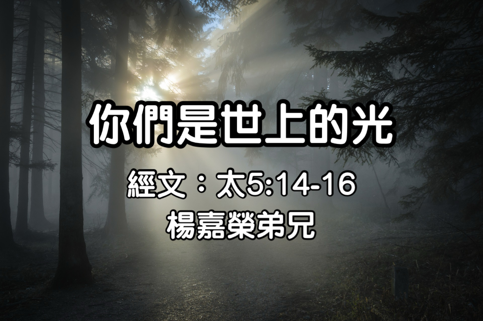 你們是世上的光